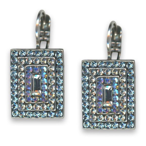 Earrings by Mariana Woman Beautiful Aquamarine and AB Swarovski Crystals