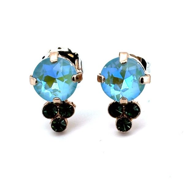 Earrings by Mariana Woman Gorgeous Aqua and Green Swarovski Crystals