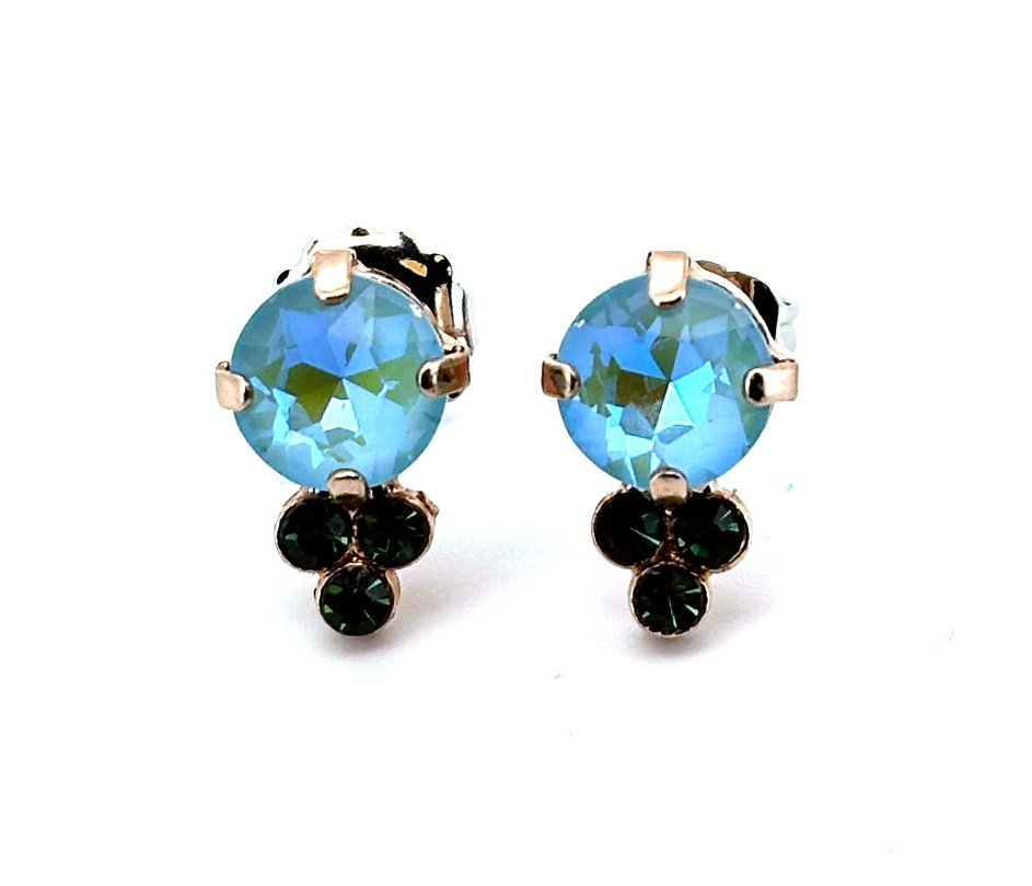 E-1010-146373-RG2 (1) Earrings by Mariana Woman Gorgeous Aqua and Green Swarovski Crystals - Image 1