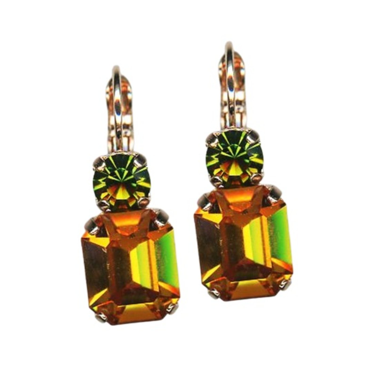E-1014-1-999-RG6 Earrings By Mariana Woman Luxurious Jonquil and Yellow Swarovski Crystals - Image 1