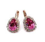 Earrings by Mariana Woman Lovely Rose and Clear Swarovski Crystals