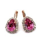 Earrings by Mariana Woman Lovely Rose and Clear Swarovski Crystals