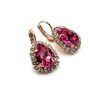 Earrings by Mariana Woman Lovely Rose and Clear Swarovski Crystals - Image 3