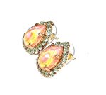 Earrings by Mariana Woman Beautiful Peach and Chrysolite Swarovski Crystals