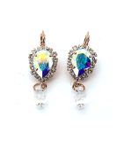 Earrings by Mariana Woman Dangling AB and Clear Swarovski Crystals