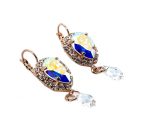 Earrings by Mariana Woman Dangling AB and Clear Swarovski Crystals - Image 3