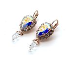 Earrings by Mariana Woman Dangling AB and Clear Swarovski Crystals - Image 2