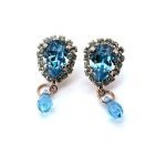 Earrings by Mariana Woman Glamorous Aquamarine and Chrysolite Swarovski Crystals