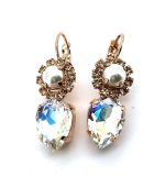 Earrings by Mariana Woman Timeless Pearl and Clear Swarovski Crystals
