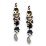 Earrings by Mariana Woman Opulent Black Diamond Swarovski Crystals - Image 2