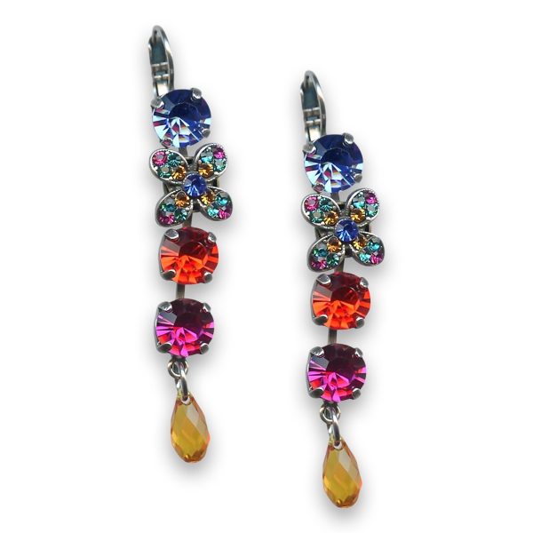 Earrings by Mariana Woman Charming Multi Colored Swarovski Crystals