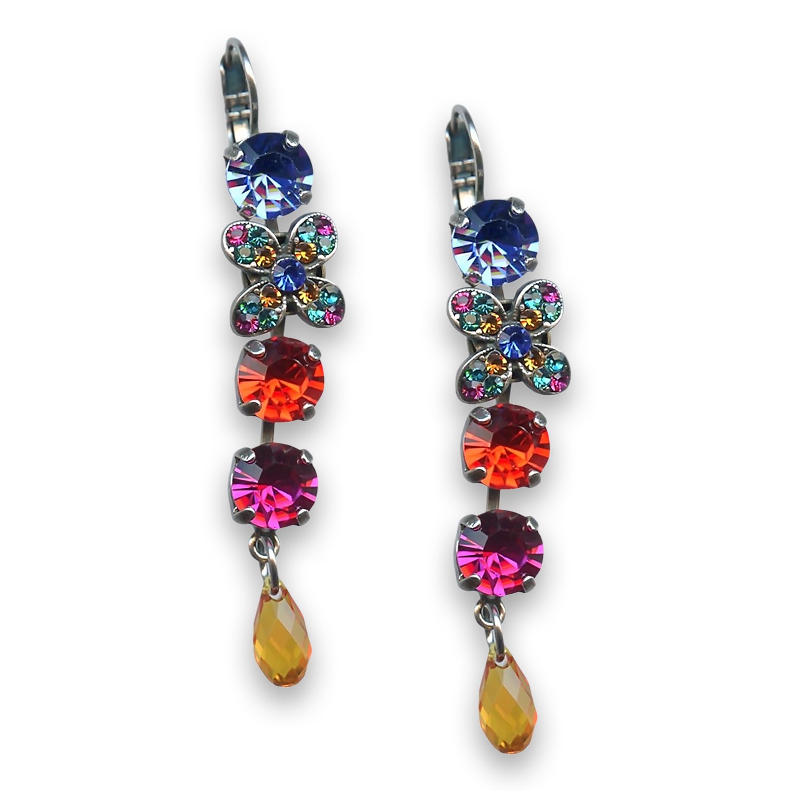 E-1068-1037-SP6 (1) Earrings by Mariana Woman Charming Multi Colored Swarovski Crystals - Image 1