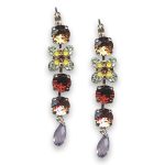 Earrings by Mariana Woman Precious Topaz and Peridot Swarovski Crystals - Image 2