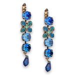 Earrings by Mariana Woman Stunning Sapphire Swarovski Crystals - Image 3