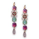Earrings by Mariana Woman Lovely Rose and Laguna Swarovski Crystals - Image 2