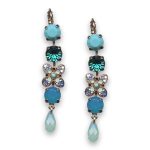 Earrings by Mariana Woman Gorgeous Turquoise and Blue Swarovski Crystals - Image 3