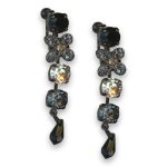 Earrings by Mariana Woman Sophisticated Black Diamond and Jet Swarovski Crystals - Image 3
