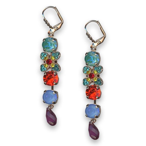 Earrings by Mariana Woman Beautiful Multi Colored Swarovski Crystals