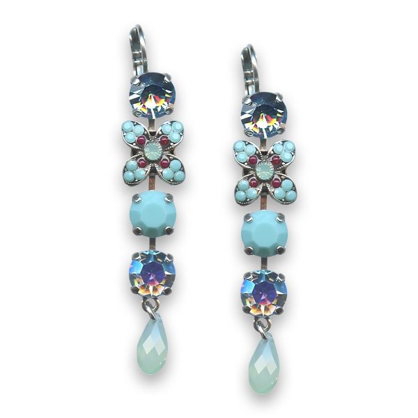 Earrings by Mariana Woman Charming Turquoise and Coral Swarovski Crystals