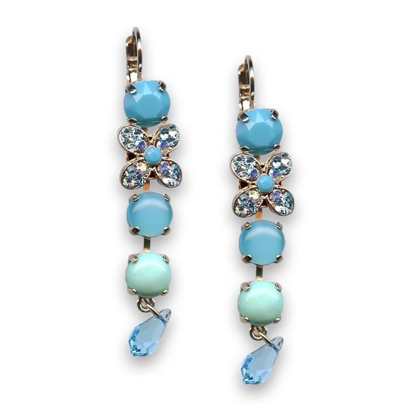 Earrings by Mariana Woman Charming Turquoise and Aquamarine Swarovski Crystals