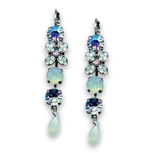 Earrings by Mariana Woman Beautiful Aquamarine and Opal Swarovski Crystals