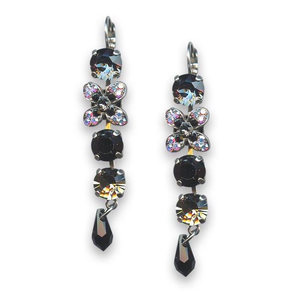 Earrings by Mariana Woman Chic AB and Jet Swarovski Crystals