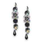 Earrings by Mariana Woman Chic AB and Jet Swarovski Crystals - Image 2