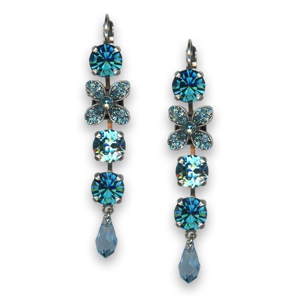 Earrings by Mariana Woman Elegant Indicolite and Turquoise Swarovski Crystals