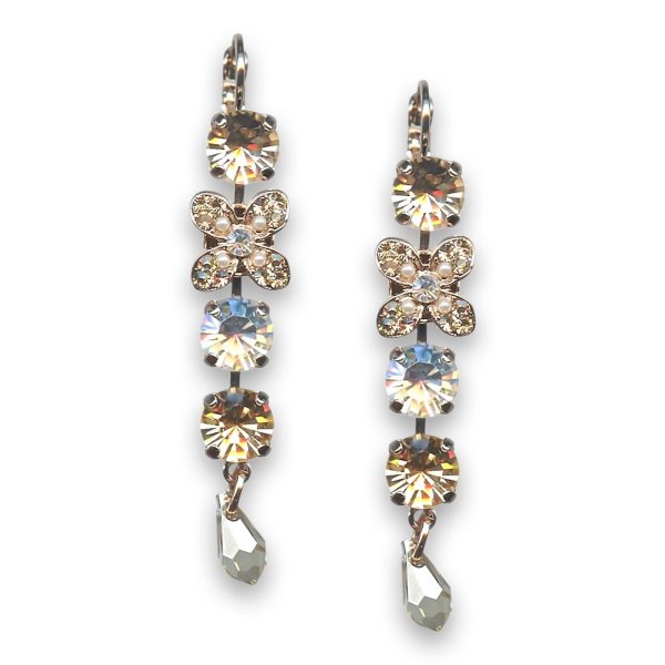 Earrings by Mariana Woman Timeless Pearl and Golden Swarovski Crystals