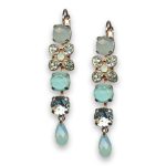Earrings by Mariana Woman Adorable Aventurine Mineral and Chrysolite Swarovski Crystals