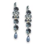 Earrings by Mariana Woman Elegant Pearl Mineral and Montana Swarovski Crystals - Image 3