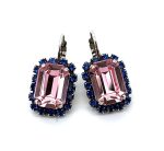 Earrings by Mariana Woman Exquisite Rose and Blue Swarovski Crystals