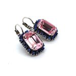 Earrings by Mariana Woman Exquisite Rose and Blue Swarovski Crystals - Image 3