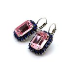 Earrings by Mariana Woman Exquisite Rose and Blue Swarovski Crystals - Image 2