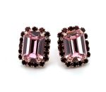 Earrings by Mariana Woman Charming Rose and Siam Swarovski Crystals