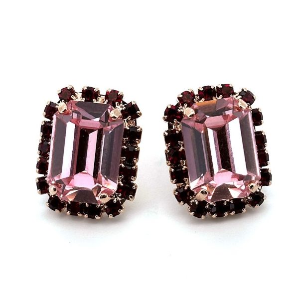 Earrings by Mariana Woman Charming Rose and Siam Swarovski Crystals
