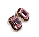 Earrings by Mariana Woman Charming Rose and Siam Swarovski Crystals - Image 3