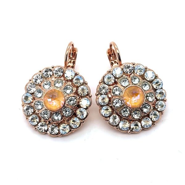 Earrings by Mariana Woman Sassy Sunset and Clear Swarovski Crystals