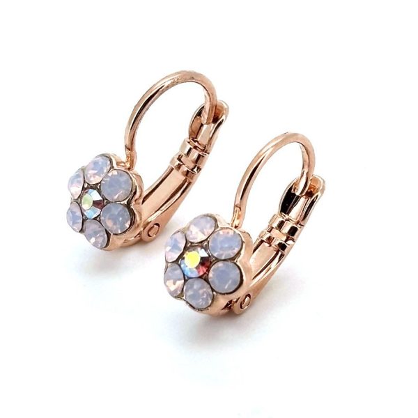 Earrings by Mariana Woman Dainty Floral Rose Opal Swarovski Crystals