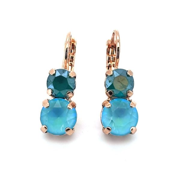 Earrings by Mariana Woman Charming Aqua and Green Swarovski Crystals