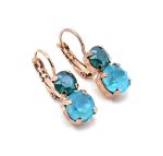 Earrings by Mariana Woman Charming Aqua and Green Swarovski Crystals - Image 3
