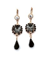 Earrings by Mariana Woman Sophisticated Black Diamond and Jet Swarovski Crystals