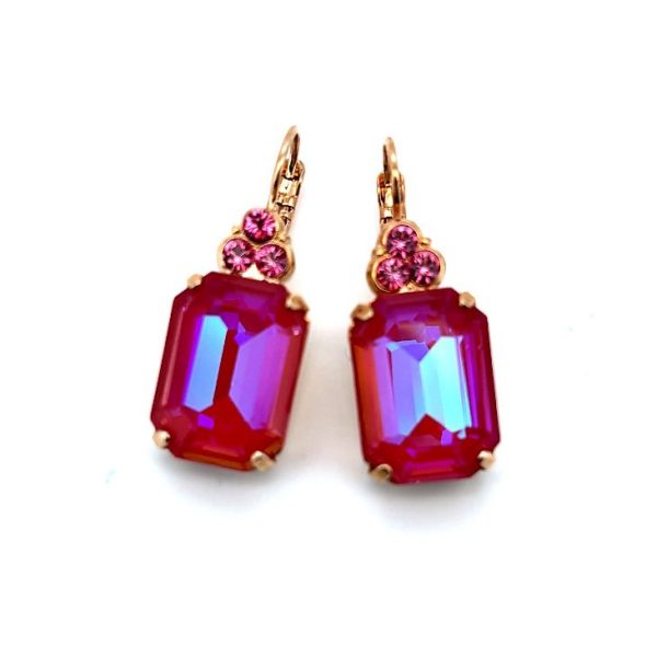 Earrings by Mariana Woman Sassy Rose and Blush Swarovski Crystals
