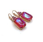 Earrings by Mariana Woman Sassy Rose and Blush Swarovski Crystals - Image 3
