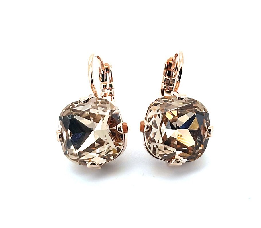 E-1326-4-319-RG6 (1) Earrings By Mariana Woman Exquisite Vintage Rose Swarovski Crystals - Image 1