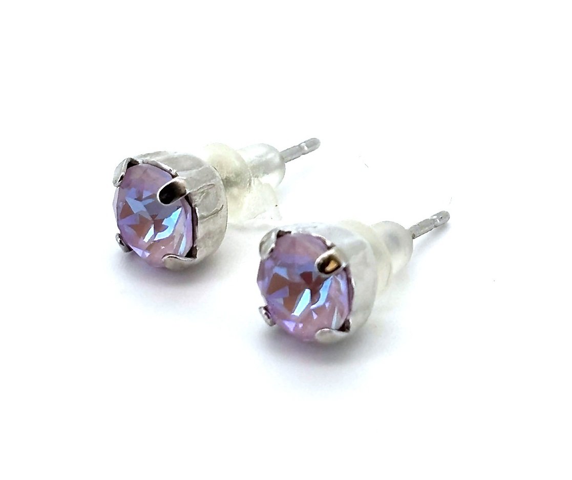 E-1430-144-RO2 (3) Earrings by Mariana Woman Gorgeous Lavender Swarovski Crystals - Image 1