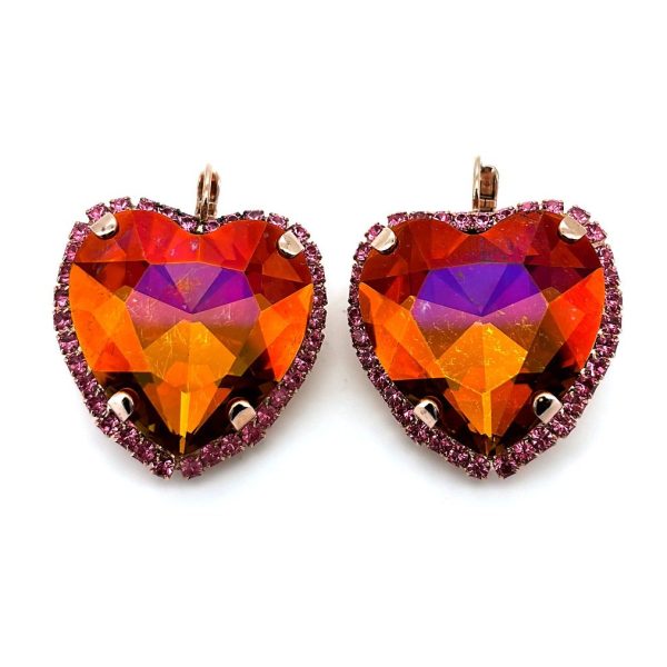 Earrings by Mariana Woman Stunning Astral Pink and Fuchsia Swarovski Crystals
