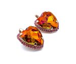 Earrings by Mariana Woman Stunning Astral Pink and Fuchsia Swarovski Crystals - Image 3