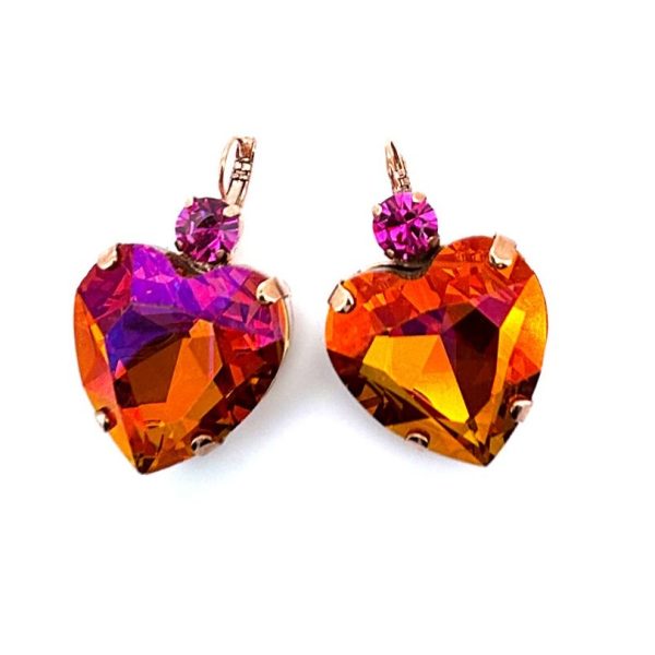 Earrings by Mariana Woman Beautiful Astral Pink and Fuchsia Swarovski Crystals