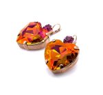 Earrings by Mariana Woman Beautiful Astral Pink and Fuchsia Swarovski Crystals - Image 2